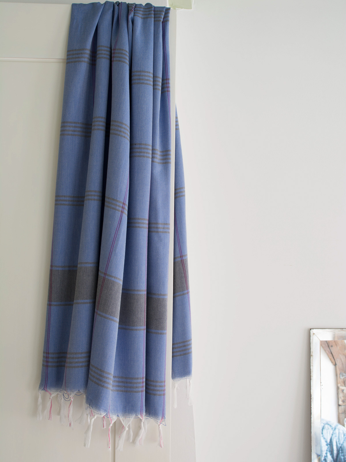 hammam towel checkered greek blue/dark blue